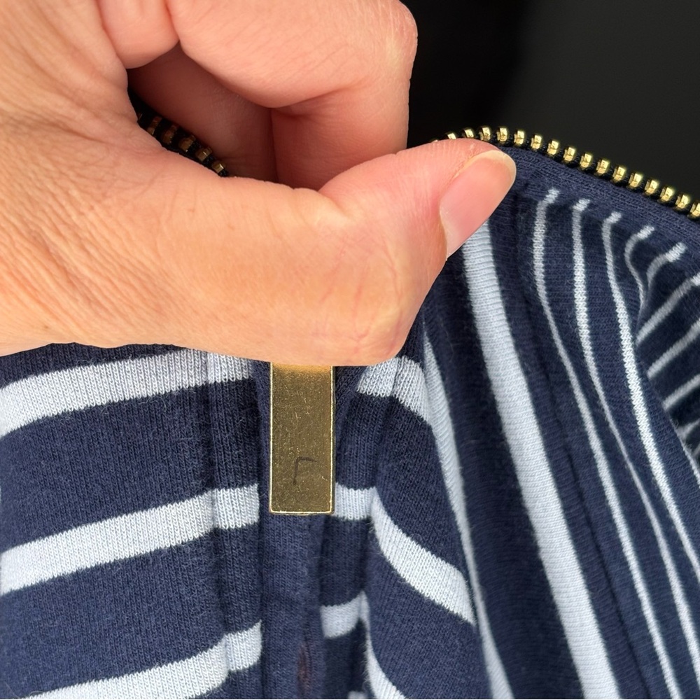 ⚓️Lands’ End⚓️ Striped Quarter Zip Pullover - Picture 6 of 7